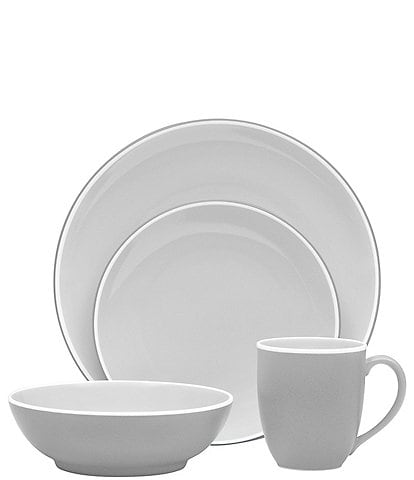 Noritake Colortrio Slate Collection 4-Piece Coupe Place Setting
