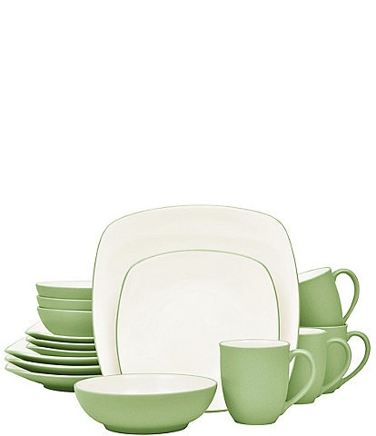 Noritake Colorwave Apple Collection 16-Piece Square Set, Service For 4