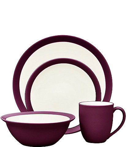 Noritake Colorwave Burgundy Collection 4-Piece Curve Place Setting