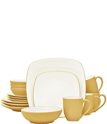 Noritake Colorwave Clay Collection 16-Piece Square Set, Service For 4
