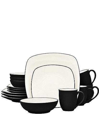 Noritake Colorwave Clay Collection 16-Piece Square Set, Service For 4