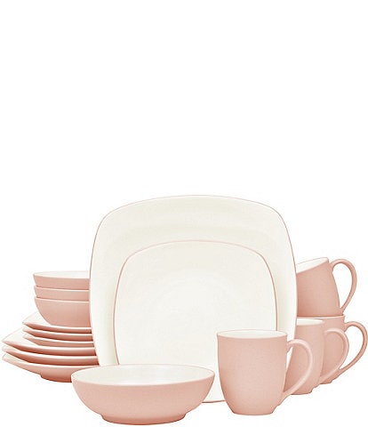 Noritake Colorwave Clay Collection 16-Piece Square Set, Service For 4