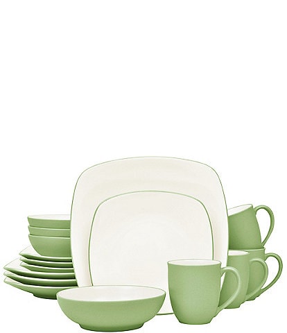 Noritake Colorwave Clay Collection 16-Piece Square Set, Service For 4