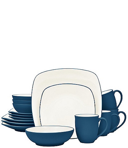 Noritake Colorwave Clay Collection 16-Piece Square Set, Service For 4