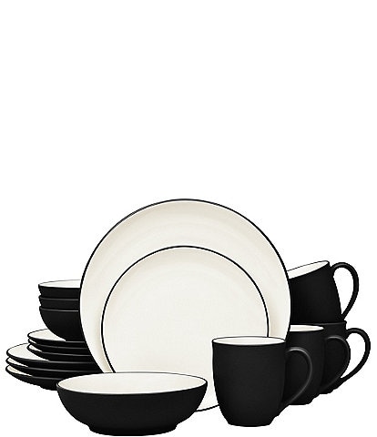 Noritake Colorwave Graphite Collection 16-Piece Coupe Set, Service For 4