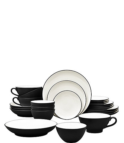 Noritake Colorwave Graphite Collection 24-Piece Dinnerware Set