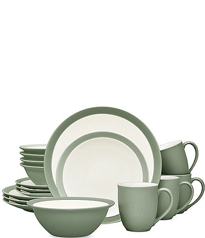 Noritake Colorwave Green Collection 16-Piece Curve Set, Service For 4