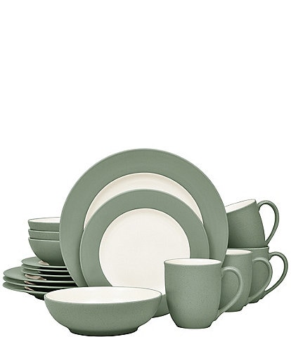 Noritake Colorwave Green Collection 16-Piece Rim Set, Service For 4