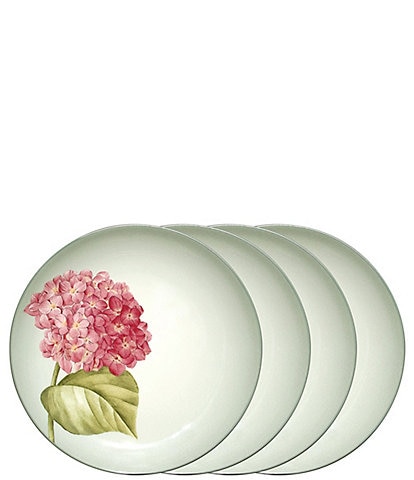 Noritake Colorwave Green Hydrangea Accent/Luncheon Floral Plates, Set of 4
