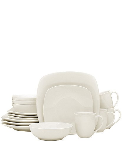 Noritake Colorwave Naked Collection 16-Piece Square Set, Service For 4