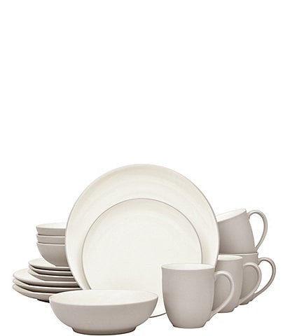Noritake Colorwave Sand Collection 16-Piece Coupe Set, Service For 4