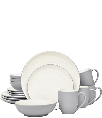 Noritake Colorwave Slate Collection 16-Piece Coupe Set, Service For 4