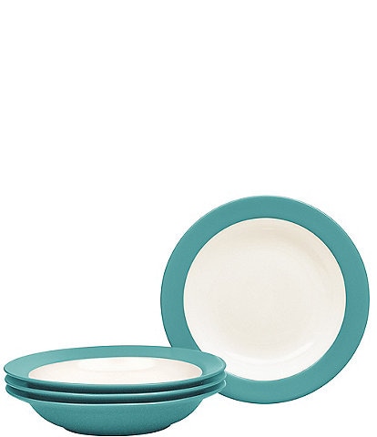 Noritake Colorwave Collection Rimmed Soup Bowls, Set of 4
