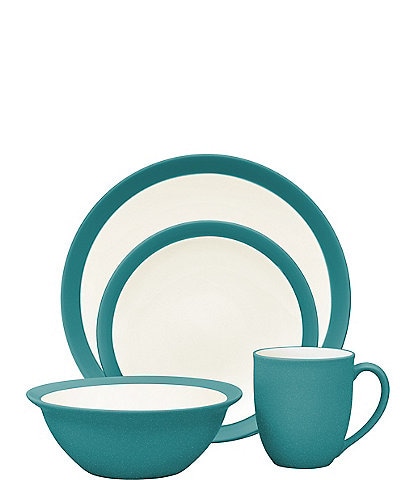 Noritake Colorwave Turquoise Collection 4-Piece Curve Place Setting
