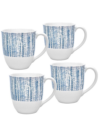 Noritake Colorwave Weave Collection Coffee Mugs, Set of 4