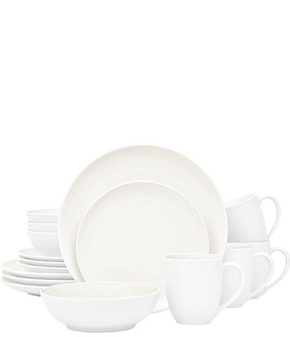 Noritake Colorwave White Collection 16-Piece Coupe Set, Service For 4
