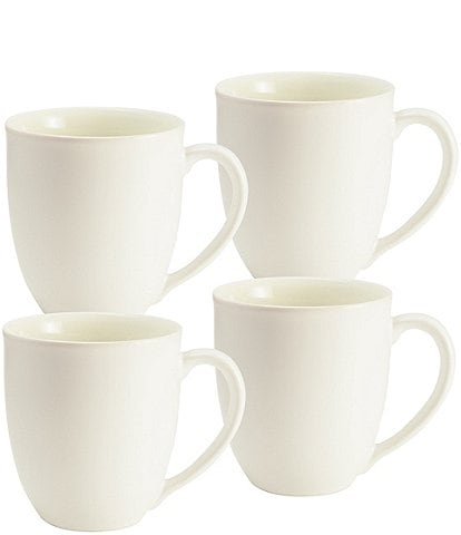 Noritake Colorwave White Mugs, Set of 4