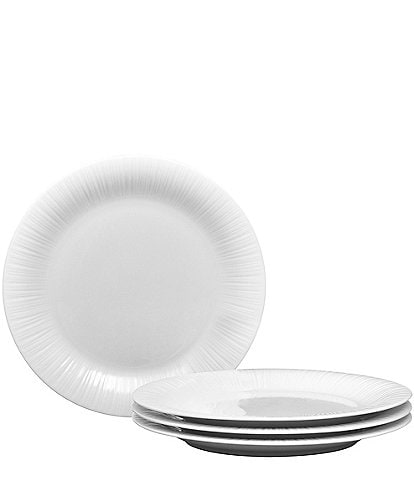 Noritake Conifere Collection White Luncheon Plates, Set of 4