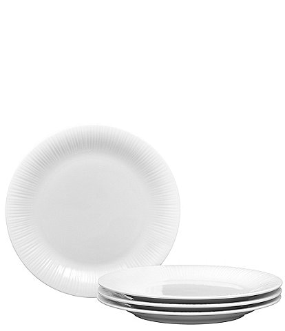Noritake Conifere Collection White Salad Plates, Set of 4
