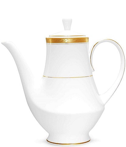 Noritake Crestwood Etched Gold Collection Coffee Server