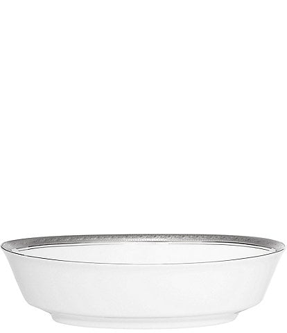 Noritake Crestwood Etched Platinum Porcelain Oval Vegetable Bowl