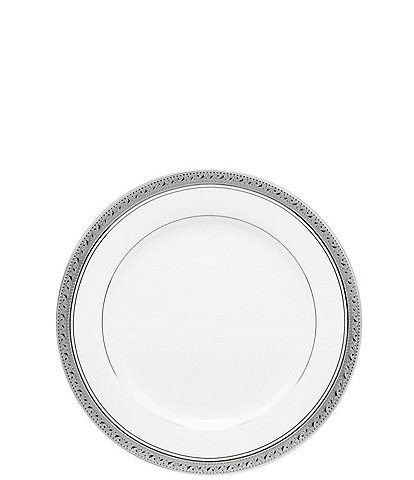 Noritake Crestwood Etched Platinum Porcelain Salad Plate