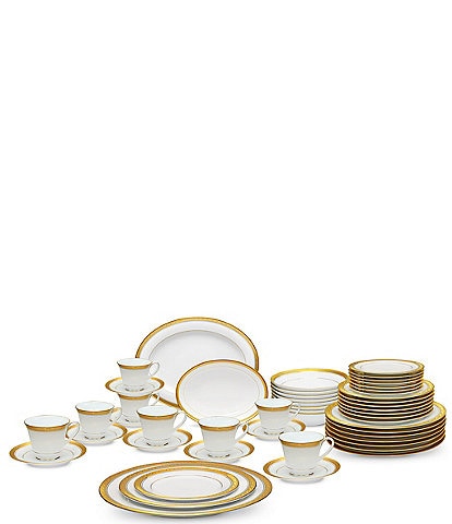 Noritake Crestwood Gold Collection 50-Piece Dinnerware Set, Service For 8