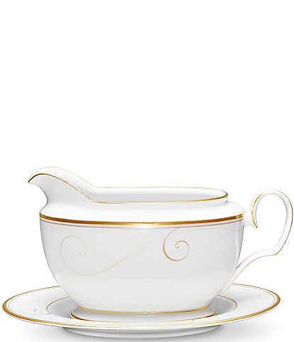 Noritake Golden Wave Collection Gravy Boat with Tray