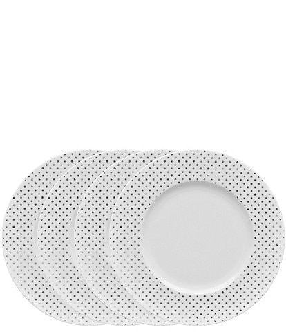 Noritake Hammock Collection Rimmed Dots Salad Plates, Set of 4