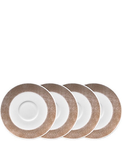 Noritake Hammock Collection Rimmed Saucer Plates, Set of 4