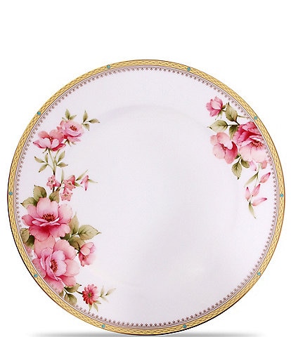 Noritake Hertford Collection Floral Rose Rimmed Dinner Plate