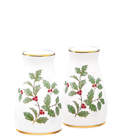 Noritake Holly & Berry Gold Collection Salt & Pepper Set