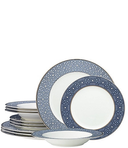 Noritake Infinity Blue Collection 12-Piece Set, Service For 4