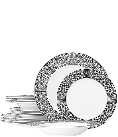Noritake Infinity Graphite Collection 12-Piece Set, Service For 4