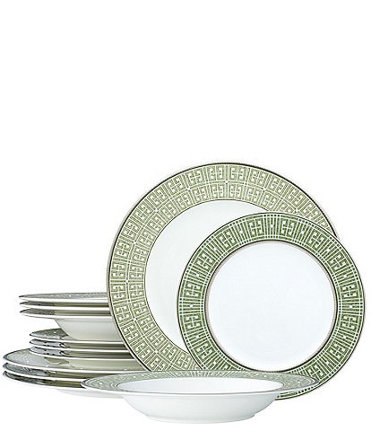 Noritake Infinity Green Platinum Collection 12-Piece Set, Service For 4