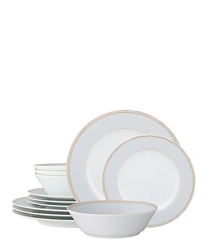Noritake Linen Road Collection 12-Piece Set, Service For 4