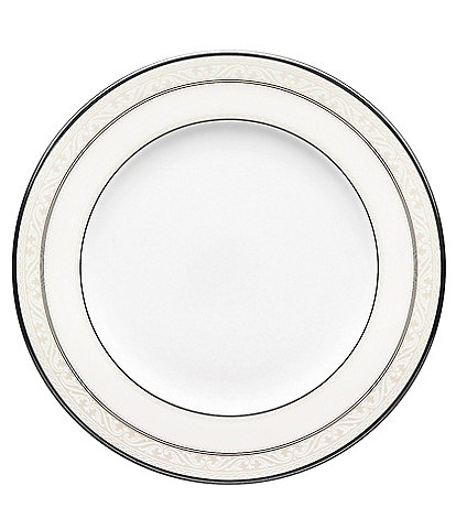 Noritake Montvale Scroll Platinum Bone China Salad Plate