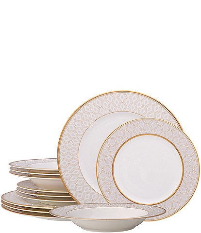 Noritake Noble Pearl Collection 12-Piece Set, Service For 4