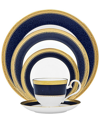 Noritake Odessa Cobalt Gold Collection 5-Piece Place Setting
