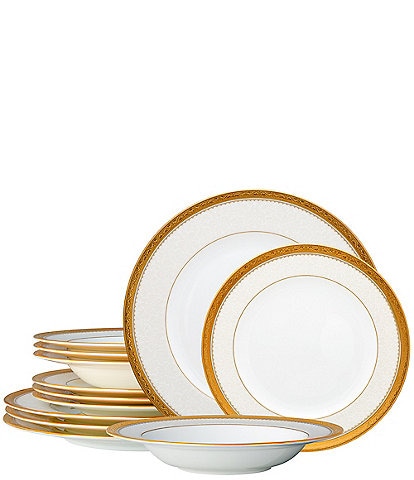 Noritake Odessa Gold Collection 12-Piece Set, Service For 4