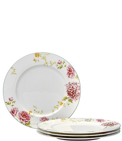 Noritake Peony Pageant Collection Dinner Plates, Set of 4