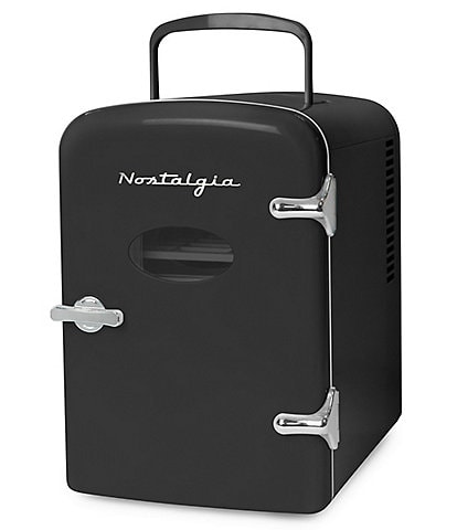 Nostalgia Electrics Retro 6-Can Personal Cooling and Heating Refrigerator with Dry Erase Door