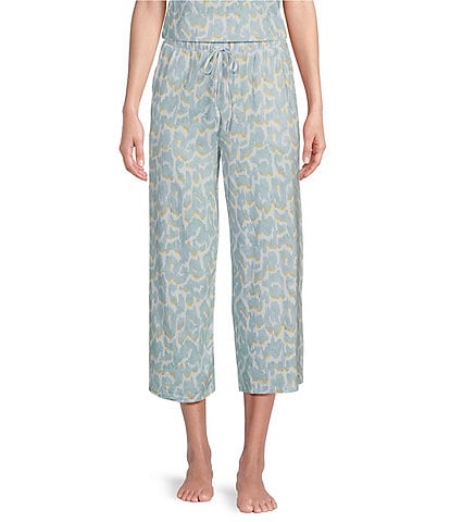 Nottibianche Animal Print Coordinating Cropped Sleep Pants