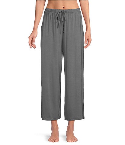 Nottibianche Solid Bamboo Jersey Knit Coordinating Cropped Sleep Pants