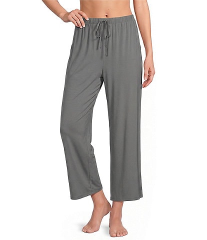 Nottibianche Solid Bamboo Jersey Knit Coordinating Cropped Sleep Pants