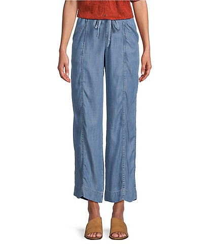 Nurture by Westbound Petite Size Drawstring Wide Leg Ankle Pull-On Pants