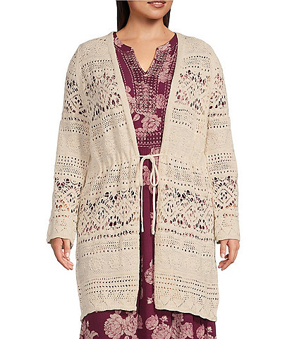 Nurture by Westbound Plus Size Long Sleeve Open Front Cardigan