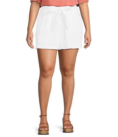 Nurture by Westbound Plus Size Mid Rise Belted Shorts