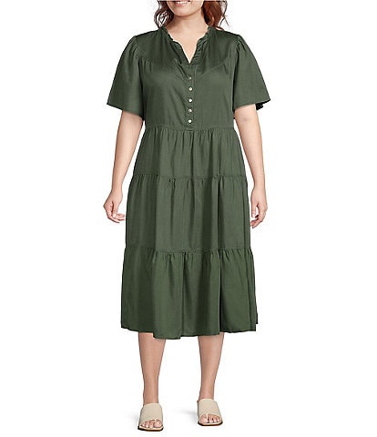 Green Plus Size Midi Dresses for Women | Dillards.com