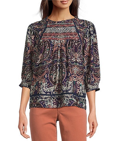 Nurture Elbow Sleeve Crew Neck Top